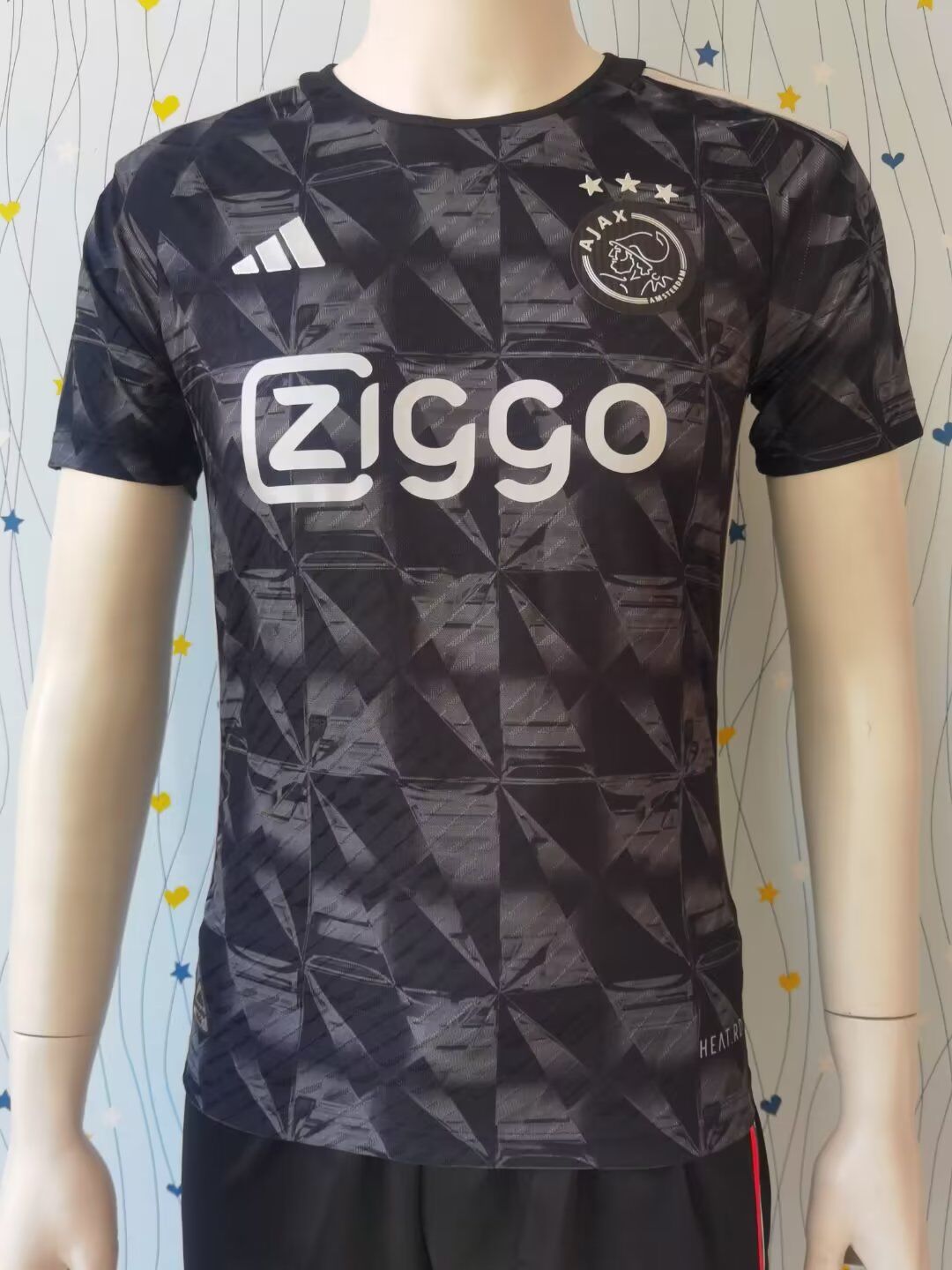 AAA Quality Ajax 23/24 Third Black Soccer Jersey(Player)